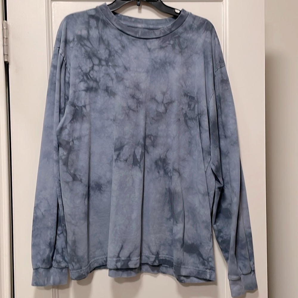 Gap Men’s Long Sleeve T-Shirt Tie Dye Blue